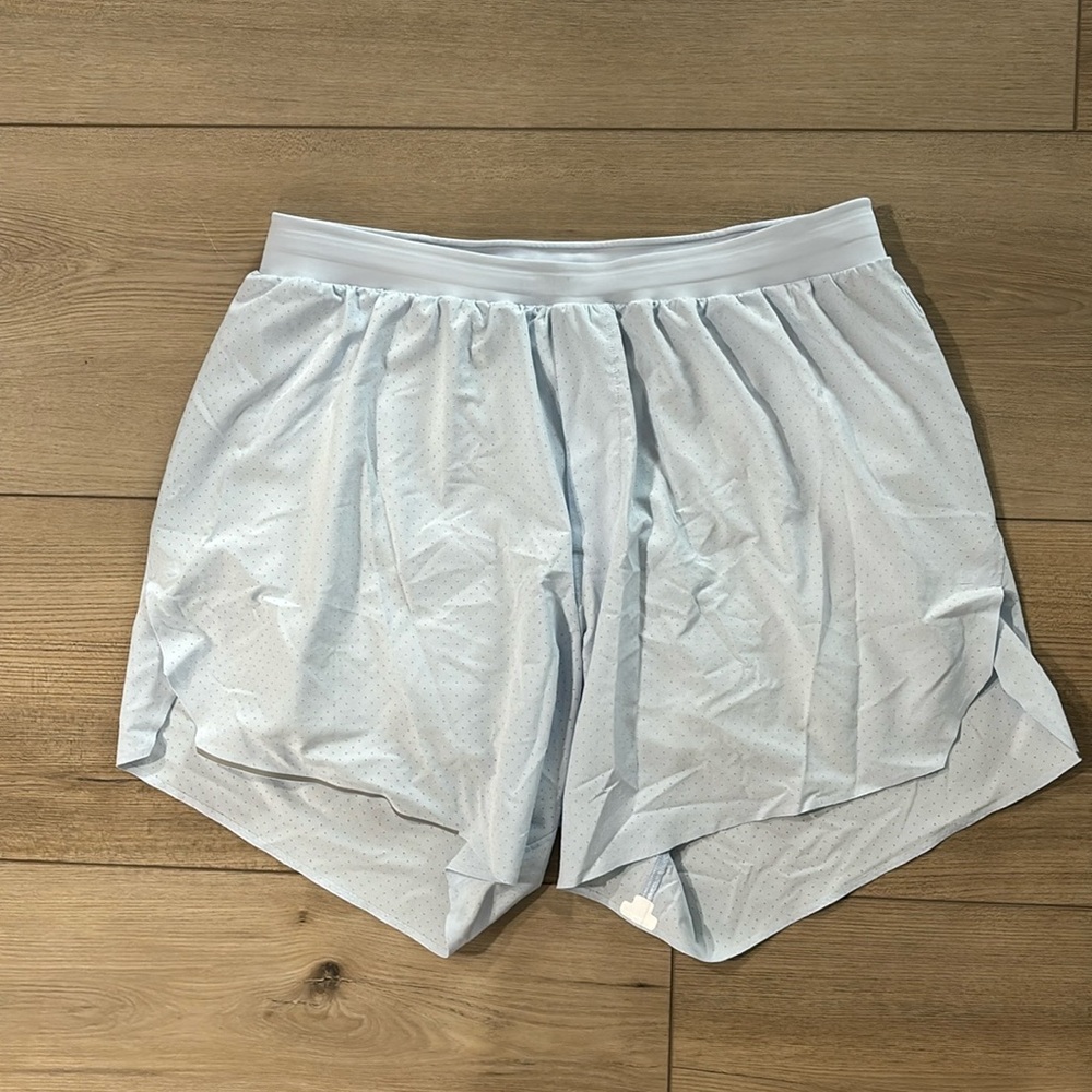 COPY - COPY - Lululemon men’s fast and free short 5” light blue size large